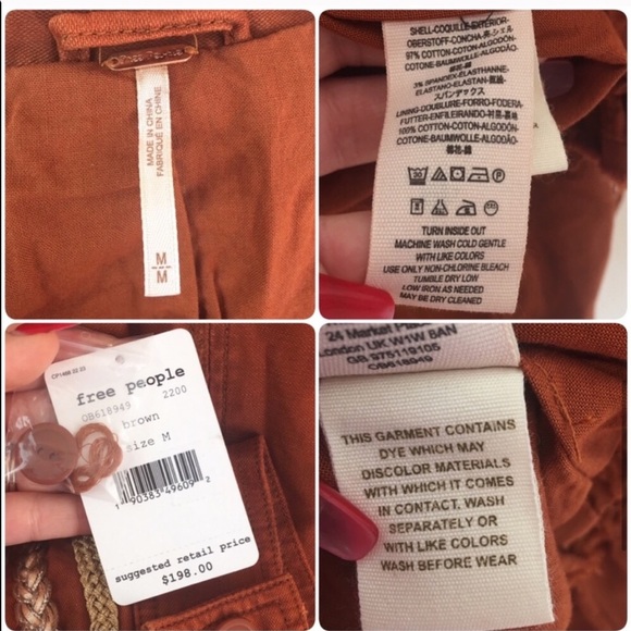 NWT Free People Cropped Embellished Jacket Size M - Picture 5 of 6